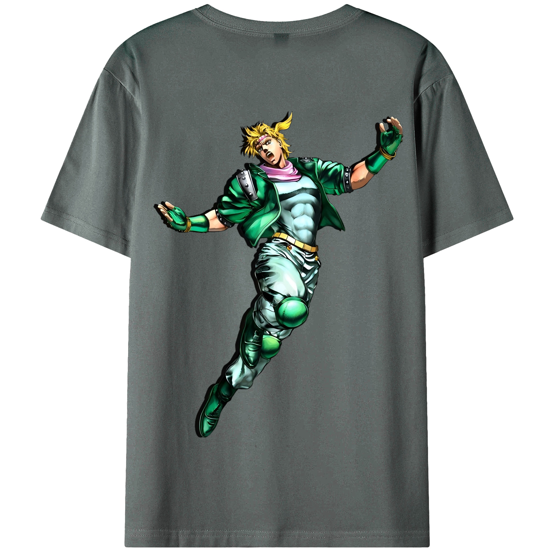 （画像用） ジョジョの奇妙な冒険 ディオ?ブランドー JoJo's Bizarre Adventure Dio Brando 綿100％半袖Tシャツ（背面プリント）